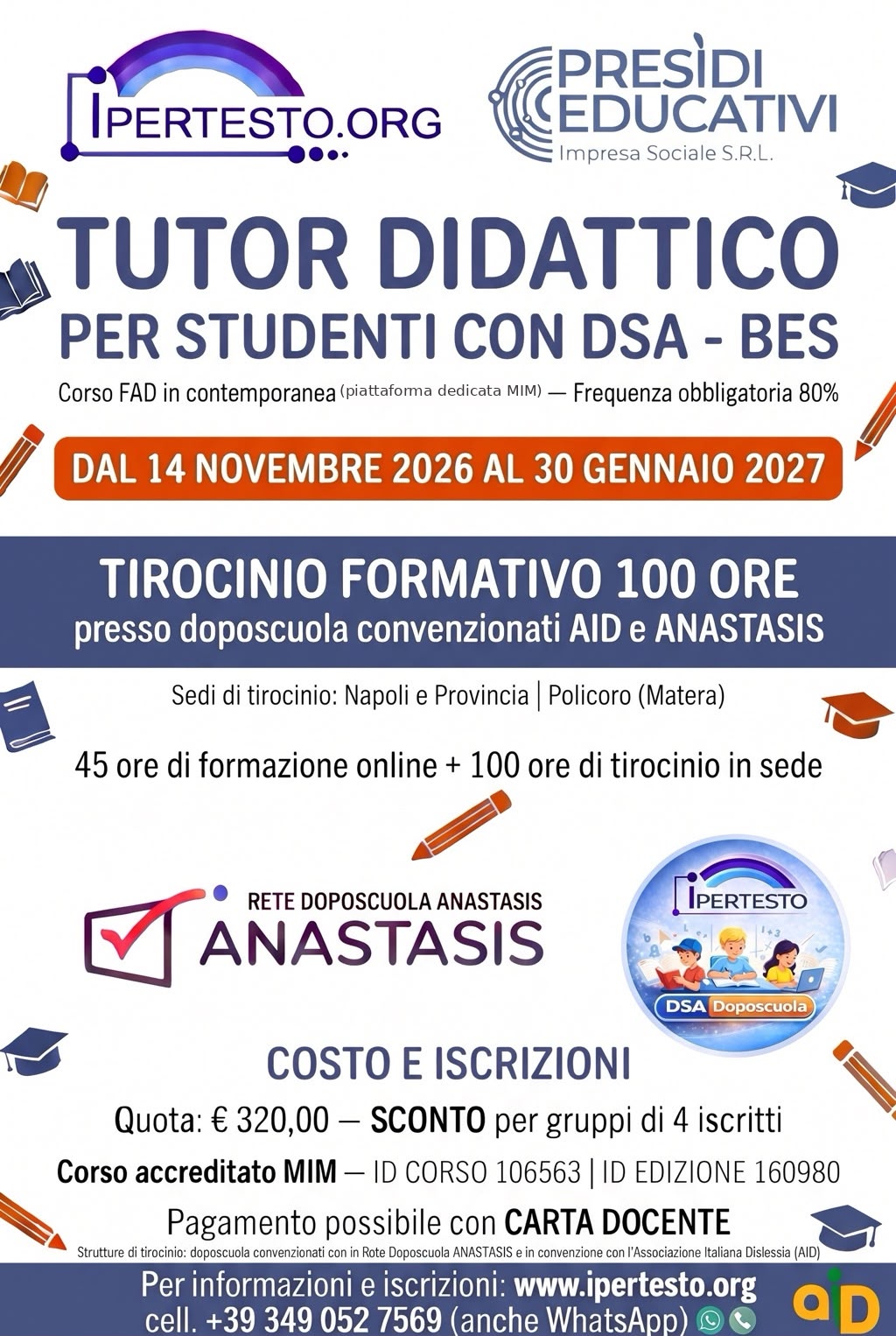 CORSO DI FORMAZIONE PER TUTOR DSA